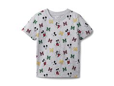 Janie and Jack All Over Mickey Shirt (Toddler/Little Kids/Big Kids) - Boy's Clothing : Grey : , Add some color to his wardrobe by opting for Janie and Jack All Over Mickey Shirt. Crew neckline with short sleeves. Straight hem. Pull-on style. Allover Mickey Mouse print. 100% cotton. Machine washable. Imported. Mickey Mouse Print, Mickey Shirt, Mouse Print, Earl Gray, Janie And Jack, Sweater Sale, Baby Disney, Red And Grey