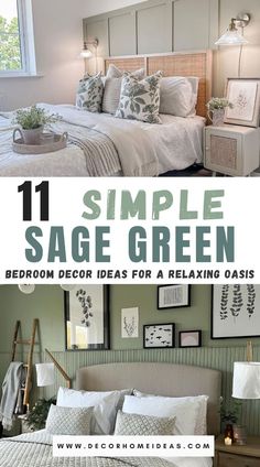 simple sage green bedroom decor ideas for a relaxing oasis