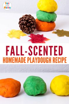 homemade playdough recipe for fall - scented