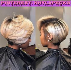 Unique Natural Hairstyles, Short Colored Hair, Hair Color For Black Women, Black Women Natural Hair, Graduated Bob Hairstyles, 2 Hair Color, Graduated Bob, Natural Hair Stylists, Black Roots