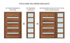 two doors with the measurements for each door