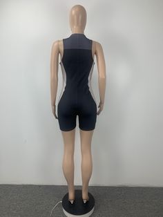 Women Fitness Playsuits Sleeveless Zipper Skinny Romper Fitted Sleeveless Jumpsuits And Rompers With Back Zipper, Fitted Sleeveless Jumpsuit With Back Zipper, Sleeveless Summer Jumpsuits And Rompers With Back Zipper, Casual Sleeveless Jumpsuits And Rompers With Zipper, Fitted Sleeveless Vest With Zipper Closure, Bodycon Romper Jumpsuit, 1 Million, Zip Ups, Jumpsuit