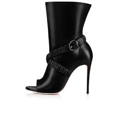 Black Peep Toe Booties Ankle Strap Cut out Stiletto Heeled Boots|FSJshoes Elegant Spring Heeled Boots With Buckle Closure, Elegant Open Toe Heeled Boots For Evening, Open Toe Boots With Buckle Closure For Night Out, Chic Heeled Boots With Buckle Closure For Night Out, Chic Open Toe Heeled Boots For Formal Occasions, Chic Evening Heeled Boots With Open Toe, Chic Formal Open Toe Heeled Boots, Chic Open Toe Boots For Night Out, Elegant Open Toe Leather Heeled Boots