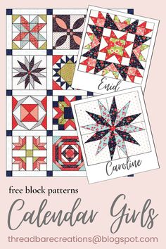 the free block patterns for calendar girls