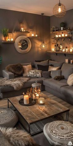 Living Room Organization, Living Room Decor Cozy, Stylish Living Room, Boho Living, Living Room Decor Apartment, Living Room Inspo, Boho Living Room, Living Room Grey, Accent Walls