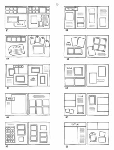 a bunch of different types of furniture in black and white, with the numbers on each side