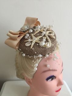 Please do not buy it ,if you need it before a week.Shipping takes a week to US and 3 days to EU AFTER PROCESSING TIME.Some items are ready to ship . This pillbof fascinator hat is a necessity for any beach trip, beach wedding, or mermaid enthusiast! Designed with weddings in mind, the pearl-and-seastar-embellished circlets are practically made for unique and gorgeous photos. This sweet and pretty Beach Starfish fat for little mermaid with real starfishes with pearl rhinestones at the center ,sea Whimsical Beach Headpieces For Summer, Structured Crown Mini Hats For Summer Beach, Whimsical Summer Beach Headpieces, Summer Beach Mini Hats With Structured Crown, Summer Gift Headpiece With Matching Headband, Whimsical Handmade Mini Hat For Beach, Handmade Whimsical Mini Hats For Beach, Handmade Summer Hair Accessories For Gifts, Handmade Hair Accessories For Summer Gifts