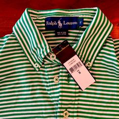 Buttery Soft Pima Like Cotton Golf Shirt. New- With Tags And Slim Fit. Amazing Shirt- Just A Tad Too Slim For Me. Preppy Green Cotton Top, Green Preppy Cotton Tops, Green Short Sleeve Preppy Tops, Preppy Green Collared Shirt, Preppy Green Short Sleeve Tops, Preppy Green Tops For Summer, Preppy Green Top For Summer, Lauren Green, Polo Golf