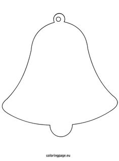 the outline of a bell for coloring