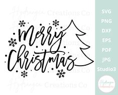 merry christmas tree svg cut file