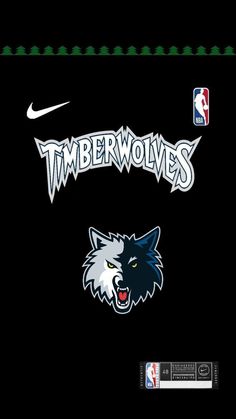 the minnesota timberwolves logo on a black background