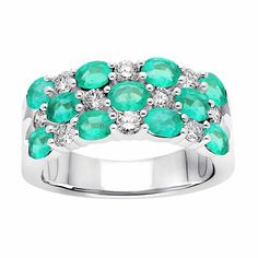 The Mosaic ring is an exquisite work of art that elegantly combines emeralds and diamonds. The rich and captivating green hue of emeralds combined with glistening diamonds set in a grid pattern create a stunning effect, adding a touch of sophistication and charm. SKU BS07065R EMERALD SIZE 4X3mm COLORSTONE SHAPE OVAL COLORSTONE WT 1.83 DIAMOND WT 0.68 Ethically sourced emeralds directly from our renowned Belmont mine in Brazil. Oval Rings, Emerald Jewelry, Emerald Ring, Gold Material, Earring Necklace, Ring Necklace, Gold Color, Emerald, Mosaic