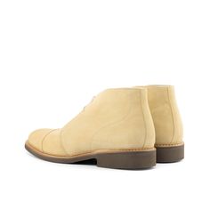 Dandy Chukka Boots - Q by QS Classic Beige Desert Boots With Stitched Sole, Classic Beige Desert Boots With Suede Lining, Beige Suede Desert Boots With Rubber Sole, Classic Beige Boots With Suede Lining, Classic Beige Suede Desert Boots, Classic Beige Suede Boots, Goodyear Welted Suede Desert Boots With Round Toe, Leather Desert Boots With Stitched Sole In Beige, Beige Leather Desert Boots With Stitched Sole