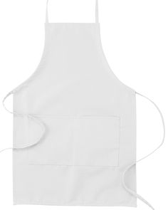 a white apron on a white background