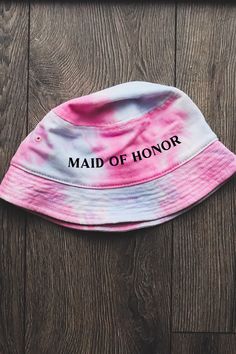 Plan the perfect bachelorette party with our pink tie-dye bucket hats. Customize them with your text or initials for a personal touch. The specifics:- 100% cotton- One size fits most Pink Bucket Hat, Custom Bucket Hats, Designer Bucket Hats, Tie Dye Bucket Hat, Hat Blocks, Types Of Hats, Pink Tie, Pink Tie Dye, Bachelorette Parties