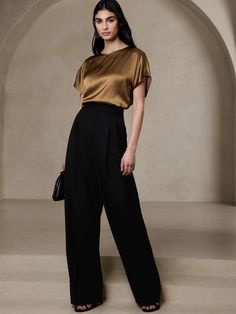 Bliss Silk Dolman Top | Banana Republic Minimalist Top, Silk T Shirt, Dolman Top, Top Banana, Dolman Sleeve Tops, Hair Brown, Silk Camisole, Silk Charmeuse, Tailored Shirts