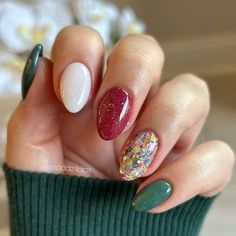 Holiday Dip Powder Nail Ideas, Christmas Dip Manicure Ideas, Christmas Nails Different Colors, Dip Powder Nails Christmas 2023, Christmas Powder Dip Nails, Christmas Nail Colors 2023, Christmas Colored Nails