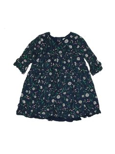 Gymboree Dress Size: 8 Green Skirts & Dresses - used. 100% RAYON, Popover, Crew Neck, High Low, 3/4 Sleeve | Gymboree Dress - Popover: Green Skirts & Dresses - Used - Size 8 Cotton Dresses With Ruffles And 3/4 Sleeve, Cotton Dress With Ruffles And 3/4 Sleeves, Cotton Ruffle Dress With 3/4 Sleeves, Green Long Sleeve Dress For Dress-up, Winter Cotton Dress With Floral Print, Winter Cotton Floral Print Dress, Winter Floral Print Cotton Dress, Casual Winter Dress With 3/4 Sleeves, Casual Long Sleeve Dress For Dress-up