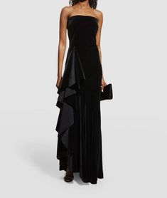 #ad Premium $1390 Chiara Boni La Petite Robe Women Black Strapless Gown Dress Size IT46/US10, Fashion Women's Dresses