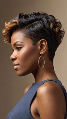 short pixie haircuts for black women 50 Short Hairstyle Women Black Woman 27 Piece, Pixie Haircut For Black Women Short 2020, Short Colored Haircuts For Black Women, Black Ladies Haircut Styles 2022, Rose Gold Pixie Haircut Black Women, Pixie Haircuts For Black Women, Pixie 2024