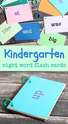 the sight word flash cards have been placed on top of each other and are ready to be used