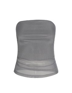 HARRIETT TUBE TOP - GREY – Tiger Mist Strapless Nylon Tube Top With Built-in Bra, Party Nylon Bandeau Top, Nylon Bandeau Top For Party, Strapless Nylon Tops For Night Out, Party Bandeau Nylon Top, Nylon Bandeau Tube Top For Night Out, Strapless Nylon Tube Top, Strapless Nylon Tube Top For Night Out, Summer Nylon Tube Top For Night Out