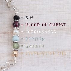 Salvation Bracelet– Holly Lane Faith Bracelet Diy, Faith Beaded Bracelets, Bible Verse Bracelets Diy, Christian Bracelet Ideas, Gospel Bracelet, Meaningful Bracelets, Scripture Bracelet, Salvation Bracelet, Beaded Ideas