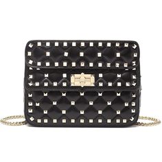 Free U.S. shipping. Style:  , color:Black, suite for season：Spring, Summer, Autumn, Winter ，Anniversary, Date, Formal Event, Going out, Hanging out, Music Festival, Material Genuine Leather, Black Rockstud Leather Quilted Handbags Foldover Crossbody Chain Bags Studded Handbag, Leather Rivets, Quilted Handbags, Bags Luxury, Designer Shoulder Bags, Tote Bag Leather, Chain Bag, Womens Crossbody Bag, Chain Bags