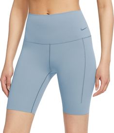 Whether it's yoga or a bike ride or a walk, you can move freely in our unbelievably soft Nike Zenvy shorts. Their InfinaSoft fabric is lightweight—but still squat-proof!—with softness that you can feel with every bend, stretch and shift. Fewer pockets give you a streamlined look, but the drop-in pocket at the center back is still big enough to hold your phone. Plus, they're durable enough for you to move, wash and wear again and again. Fit & Design: Designed to help reduce rolling, pinching and sliding, extra-wide waistband helps hold you up and smooths waist 8" inseam Nike Dri-FIT technology moves sweat away from your skin for quicker evaporation, helping you stay dry and comfortable High-rise waistband Nike Zenvy, Squat Proof, Athletic Apparel, Hold You, Wide Waistband, Biker Shorts, Bike Ride, A Walk, Nike Dri Fit