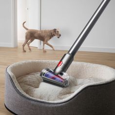 Dyson V12 Detect Slim is Dyson's lightest intelligent cordless vacuum. It's engineered with the power, intelligence, versatility, and run time to deep clean your whole home in a lightweight, compact format. Dyson illumination reveals invisible dust on hard floors. The Dyson V12 Detect Slim intelligently optimizes power and run time based on the debris picked up, reporting it all on the LCD screen.³ The LCD screen also displays the run-time countdown, power modes, and maintenance alerts. Dyson's Dyson Fan, Dyson Technology, Dyson Cordless, Tech Home, Smart Tech, Home Tech, Stick Vacuum, Cordless Vacuum Cleaner, Cordless Vacuum