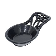 a black bowl on a white background