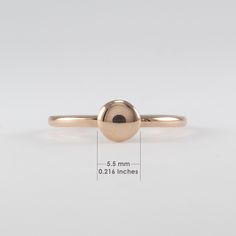 14K Gold Circle Ring, 14K Solid Gold Simple Ring, 14K Solid Gold Geometric Ring, 14K gold Dot Ring, 14K Gold Minimalistic Ring Please note that this ring is made to order. S P E C S ♦ All of our jewelry is handmade in our studio in Seoul, Korea. ♦ 14K Gold (available in white, yellow, or rose) ♦ Band measures 1.5 mm Width x 1.3 mm Depth ♦ The head measures 5.5mm in Diameter ♦ The head is hollow constructed ♦ Listing is for 1 Ring DESCRIPTION Simple and Minimal Circle ring! Mix with your favorite Gold Dome Ring With Bezel Setting In 14k Gold, Minimalist Domed Rings As Gift, Minimalist Domed Rings For Gifts, Minimalist 14k Rose Gold Round Jewelry, 14k Rose Gold Round Band Ring, 14k Rose Gold Ring With Round Band, Gold Stackable Rings In 14k Rose Gold, Minimalist Round Signet Ring With Tension Setting, Minimalist Stackable Gold Rings