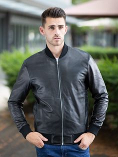 Ralph Lauren Classy Black Leather Jacket Ralph Lauren Leather, Leather Jacket Style, Luxury Wear, Classic Jacket, Layering Outfits, Leather Blazer, Black Leather Jacket, Leather Jacket Men, Fashion Classy