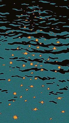 the stars are floating in the water together