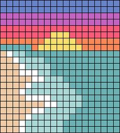 a cross stitch pattern with different colors