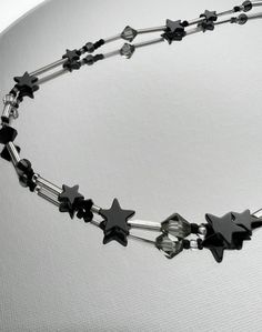 Hello! I just started my small business and there will be more designs coming up *slowly* ;) This handmade beaded necklace features star shaped glass beads and crystal beads. It is unique and perfect for gifting yourself or your loved ones!  It is 16 inches long with a 2 inch adjustable chain. *All sales are final, so please double check all orders before you check out. Feel free to send me a message if there are any questions :) Beaded Chocker, Layered Beaded Necklaces, Handmade Beaded Necklace, Handmade Beaded Necklaces, Necklace Layering, Hippie Necklace, Necklace Dainty, Star Shape, Chain Styles