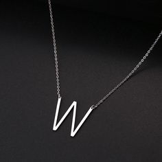 Perfect necklace for layering or as a stand-alone piece! Metals Type: STAINLESS STEELNecklace Type: Pendant NecklacesPolished: High PolishedColor will not change or fadeNecklace length: 50 cm Initial Necklace Silver, Initial Necklace, Types Of Metal, Arrow Necklace, Silver Plate, 18k Gold, Initials, Silver Necklace, Gold Plate