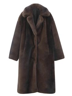 Embrace the Cozy Chic with this luxurious Faux Fur Long Coat. Indulge in the epitome of winter elegance with this stunning faux fur long coat. Crafted from the finest man-made fibers, this coat offers unparalleled warmth and comfort without compromising on style. The rich brown color, with its subtle variations, adds a touch of sophistication and timeless appeal. Designed with a vintage flair, the women's fur coat exudes a sense of classic charm. The open stitch closure and turn-down collar add Elegant Winter Faux Fur Coat, Brown Faux Fur Long Coat, Elegant Faux Fur Coat For Fall, Elegant Fluffy Winter Outerwear, Fall Faux Fur Coat With Faux Fur Trim, Fall Mink Color Fur Coat With Faux Fur Trim, Long Fall Outerwear With Faux Fur Lining, Long Fur Coat With Faux Fur Lining For Fall, Fall Long Coat With Faux Fur Lining