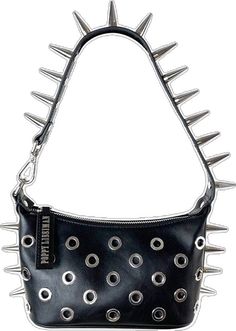 Edgy Shoulder Bag With Zipper For Concert, Edgy Shoulder Bag With Zipper Closure For Concert, Alternative Leather Bag With Zipper Closure, Edgy Leather Bags For Concerts, Edgy Black Bags With Silver-tone Hardware, Edgy Black Bag With Silver-tone Hardware, Edgy Shoulder Bag With Gunmetal Hardware For Daily Use, Leather Shoulder Bag For Concert, Edgy Black Bag With Hardware