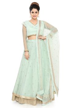 * Celebrate Festivals or Functions like Wedding, Engagement, Sangeet, Mehendi, Home coming, Housewarming etc. with this Classy Lehenga Choli. Partywear Lehenga Choli with Embellished Georgette and Net fabric. Blouse Length: 15 " approx. Skirt Length: 43" approx. Dupatta: 2.5 meters long. Australian Based - Australian owned Business (Dispatches from Melbourne) *20 years experienced Australian based business in Indian Ladies fashion *Made in our own factory in Mumbai (India) and direct dispatch to Pista Green Cutdana Party Choli, Party Lehenga In Pista Green With Gota Work, Pista Green Gota Work Party Set, Party Lehenga With Gota Work In Pista Green, Pista Green Lehenga With Gota Work For Party, Pista Green Choli For Party Festivals, Party Sets In Pista Green With Cutdana Details, Festival Party Pista Green Choli, Party Festival Pista Green Choli