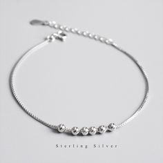 This 925 Sterling Silver Bracelet Instantly Elevates A Casual Look Or Dressy Outfit And Takes Your Effortlessly From Day To Night With Style. Wear Alone For A Polished Look Or Layered With Other Bracelets For A Cool Fashion Statement. Perfect Gift: This 925 Sterling Silver Bracelet Will Be A Special Gift For Friends, Wife, Daughter, Mother, Sister, Perfect Gift For Christmas, Graduation, Birthday, Thanksgiving Day, Valentine's Day, Anniversary, Graduated Day, Mother's Day. Material: S925 Sterlin 925 Silver Bracelet For Women, Bracelets Silver Simple For Women, Silver Chains For Women Simple, Silver Bracelet For Women In Style, Silver Bracelet For Women Simple, Sterling Silver Chain Bracelet With Round Beads, Sterling Silver Bracelet With Silver Beads As Gift, Silver Bracelet Design For Women, Silver Hand Bracelet