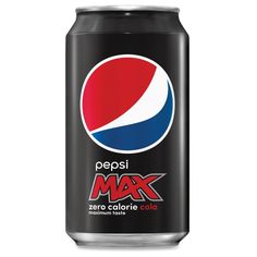 a can of pepsi max soda on a white background