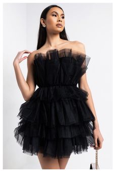 Party Dress Photoshoot, Short Tulle Dress, Strapless Tulle Dress, Tulle Dress Wedding, Tulle Dress Short, Black Tulle Dress, Tulle Tutu Dress, Dress Wedding Party, Dress Photoshoot