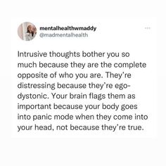 Intrusive Thinking Quotes Funny, Intrusive Thoughts Art, How To Stop Intrusive Thinking, Intrusive Thinking Help, Daily Affirmations For Ocd, Intrusive Thought Tattoo, Intrusive Thinking Quotes, Ocd Quotes Strength, Intrusive Thinking