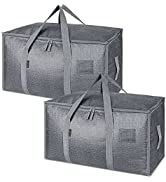 two grey bags sitting side by side on top of each other