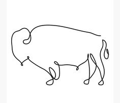 a black and white line drawing of an animal