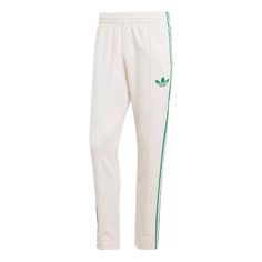 adidas originals Adicolor 70s Monogram Track Pants 'Wonder White Green' IP6984 Casual Relaxed Fit Sweatpants With Three Stripes, Cotton Relaxed Fit Pants With Adidas Logo, Relaxed Cotton Adidas Pants, Adidas Relaxed Fit Sweatpants With Three Stripes, Adidas Relaxed Fit Casual Sweatpants, Adidas Logo Athleisure Cotton Pants, Adidas Logo Cotton Sportswear Pants, Adidas Logo Cotton Bottoms For Streetwear, Adidas Logo Cotton Joggers For Streetwear