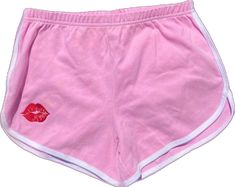 Pink Cotton Athletic Shorts For Summer, Casual Pink Cotton Athletic Shorts, Y2k Style Stretch Shorts, Cute Stretchy Shorts, Y2k Style Cotton Shorts For Summer, Pink Summer Athletic Shorts, Cute Pink Jean Shorts For Summer, Y2k Stretch Shorts, Pink Y2k Style Short Bottoms