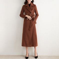 Women Long Wool Maxi Coat,Double Breasted Woolen Overcoat,Custom Coat,Wool Blend Long Coat,Winter Coat Women,Black Long Coat Vivian7 W107 Vivian Seven Brown Wool Coat For Business In Winter, Plaid Long Wool Coat For Fall, Plaid Long Wool Coat, Brown Double-breasted Wool Coat For Winter, Brown Wool Coat For Office In Fall, Winter Brown Double-breasted Wool Coat, Elegant Plaid Winter Outerwear, Elegant Plaid Outerwear For Winter, Plaid Wool Coat For Winter