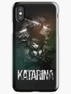 an iphone case with the words kaatana on it and a photo of a demon